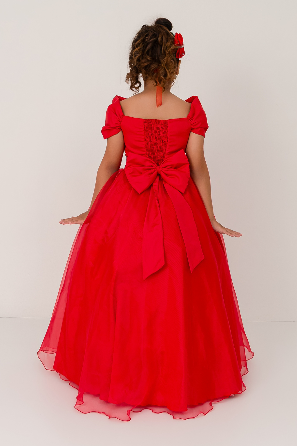 Vestido Longo Laço Real Vermelho - Imagem 4