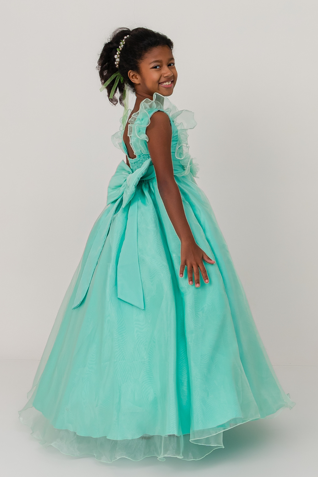 Vestido Longo FluFlu Verde Claro - Imagem 3