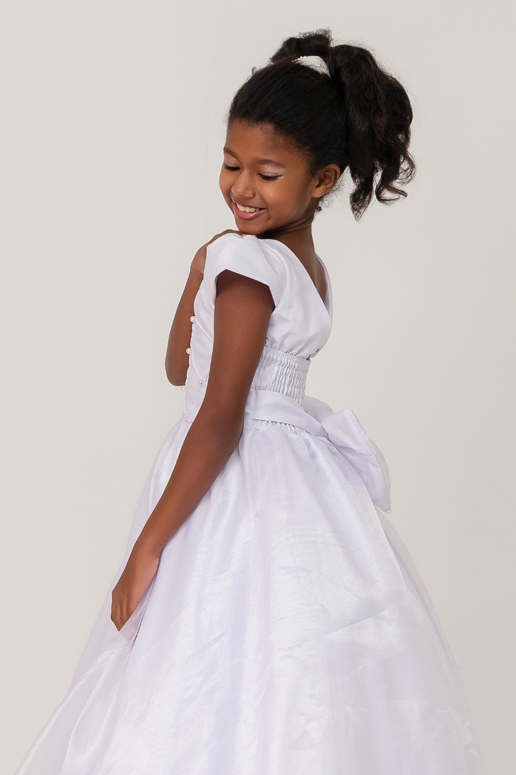 Vestido Longo Perolado Branco - Imagem 4