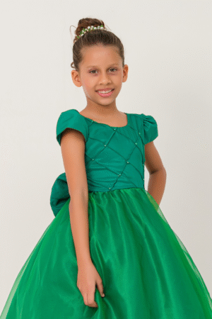 Vestido Longo Perolado Verde