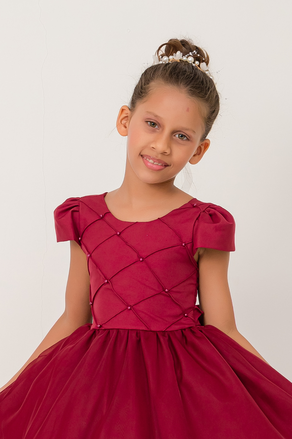 Vestido Longo Perolado Marsala - Imagem 4