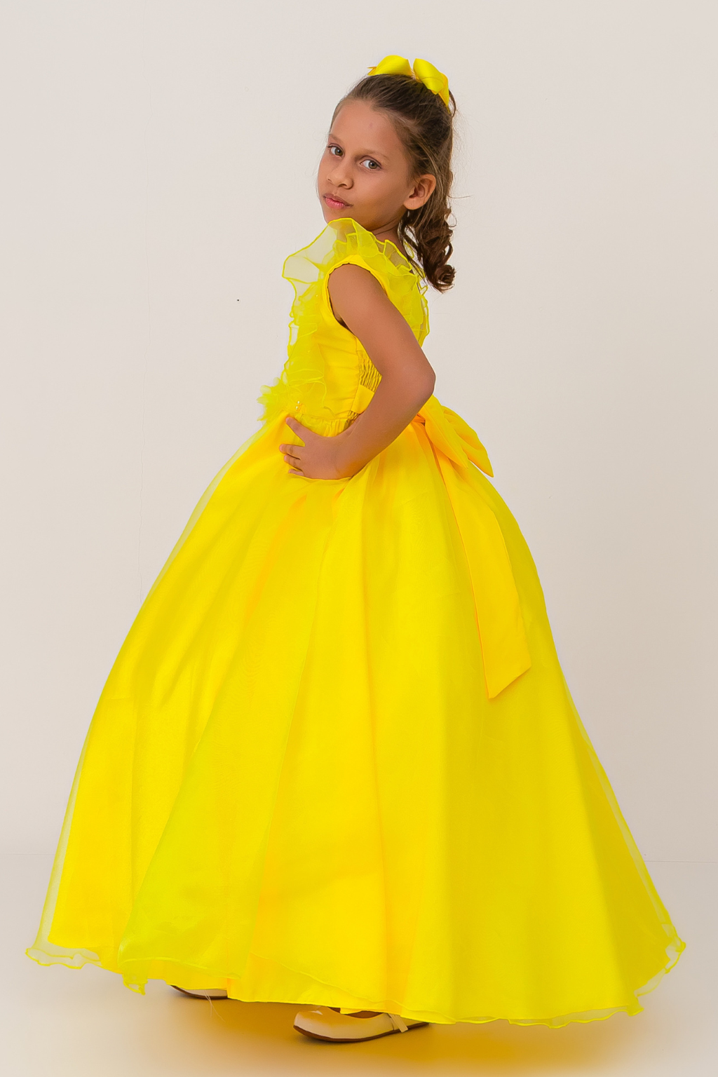 Vestido Longo FluFlu Amarelo