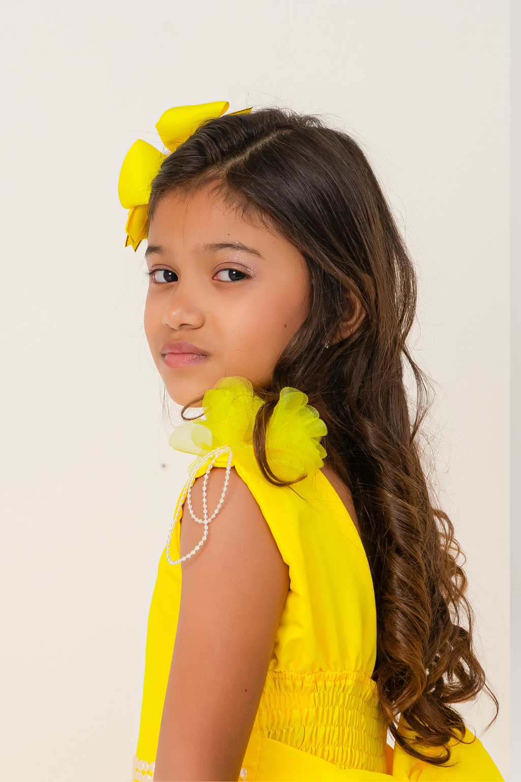 Vestido Longo Petalas Amarelo - Imagem 2