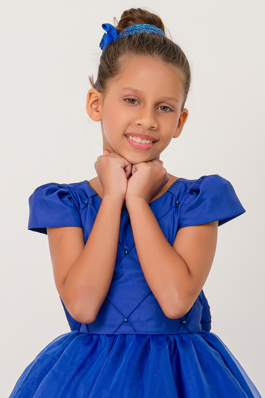 Vestido Longo Perolado Azul Royal - Imagem 4