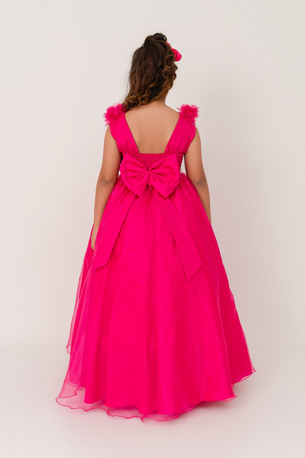 Vestido Longo Petalas Pink - Imagem 3