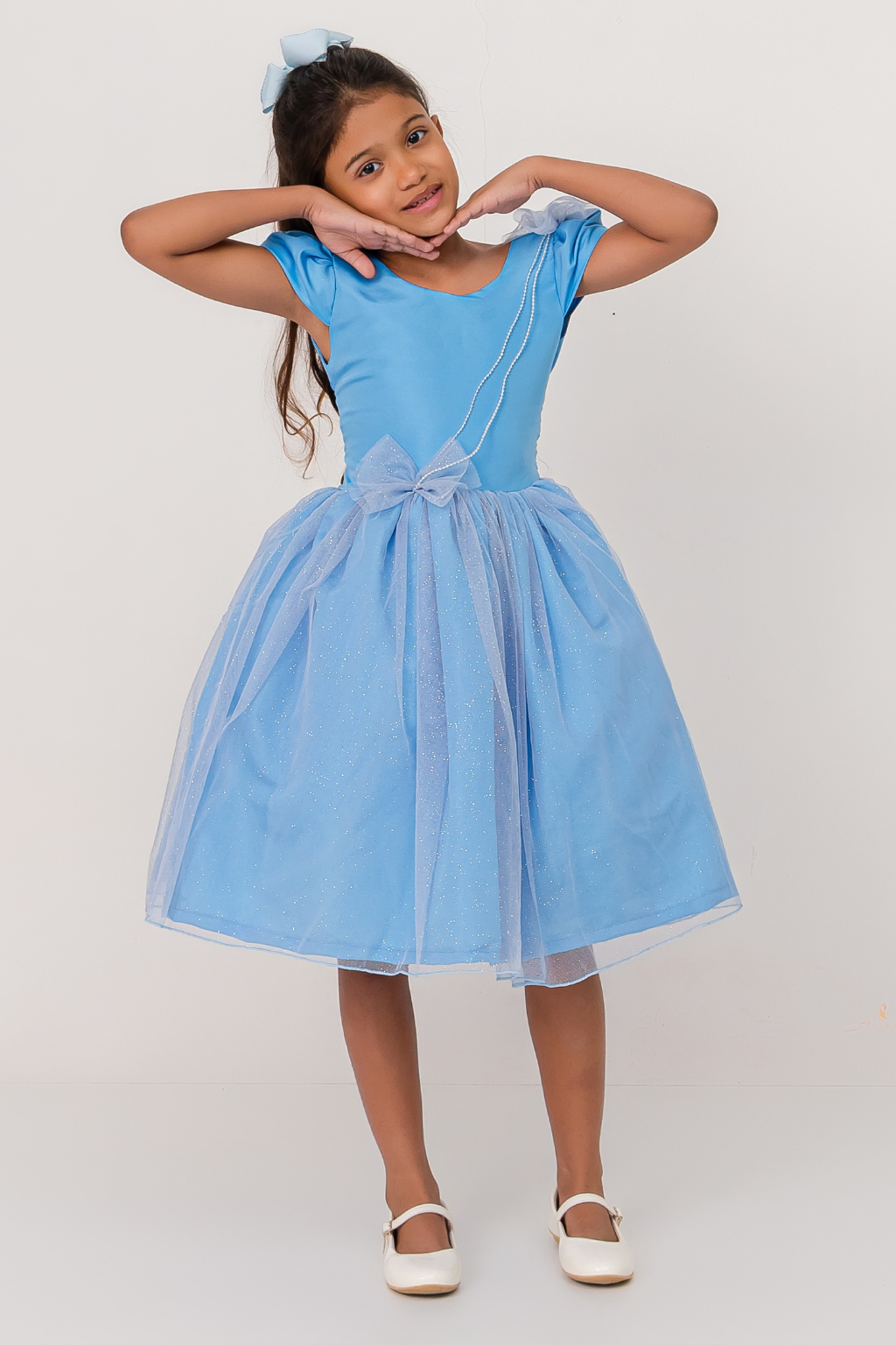 Vestido Cintilante Azul