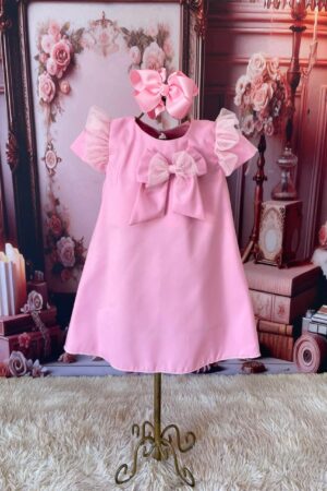 Bata Laço Tule Rosa