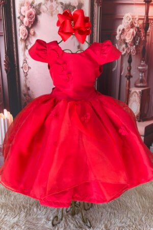 Vestido Jardim Vermelho