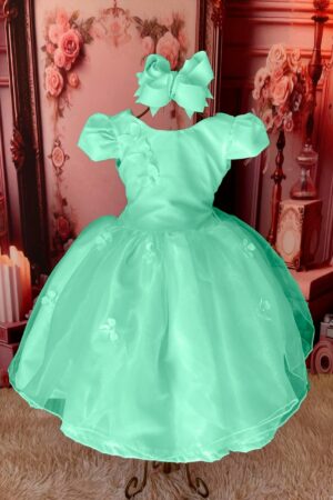 Vestido Jardim Verde Claro