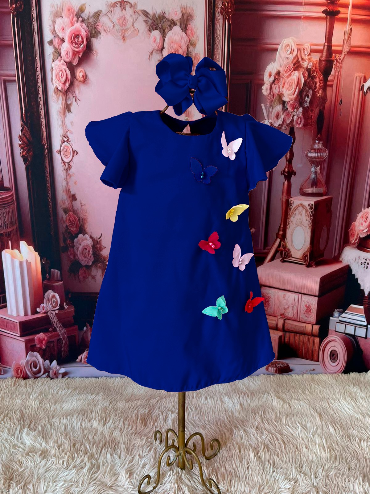 Bata Borboleta Azul Royal