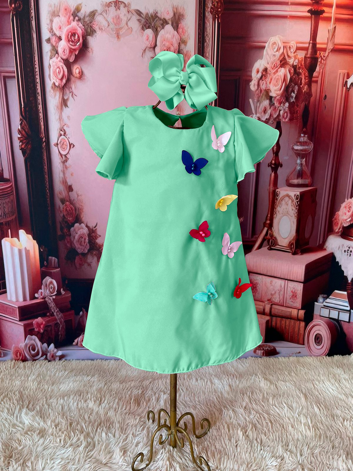 Bata Borboleta Verde