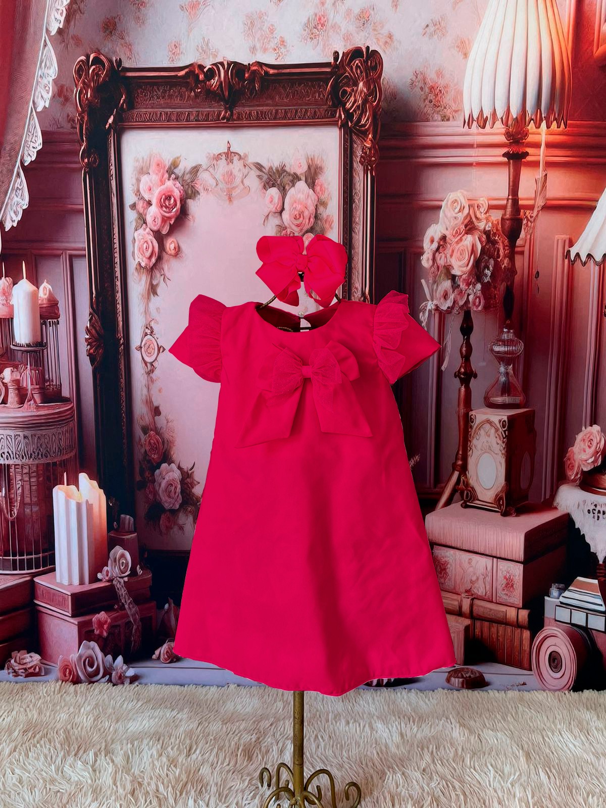 Bata Laço Tule Pink