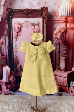 Bata Laço Tule Amarelo