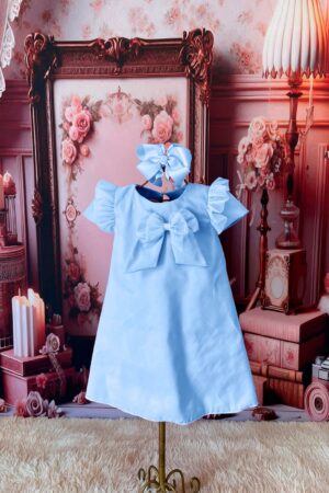 Bata Laço Tule Azul