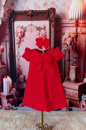 Bata Laço Tule Vermelho