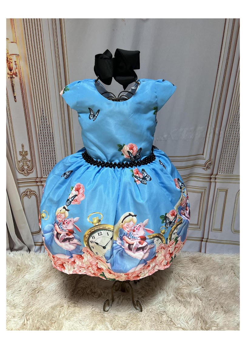 Vestido Alice no País das Maravilhas