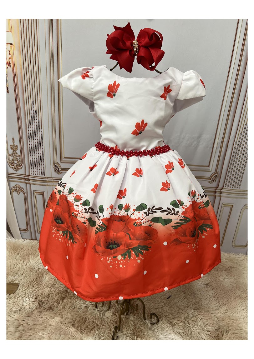 Vestido Floral Vermelho