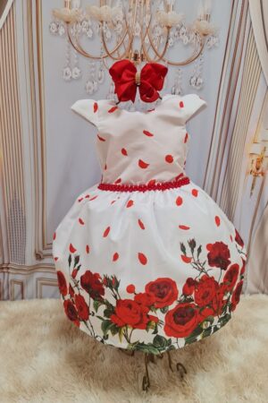Vestido Petalas Vermelhas