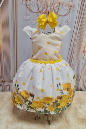 Vestido Petalas Amarelo