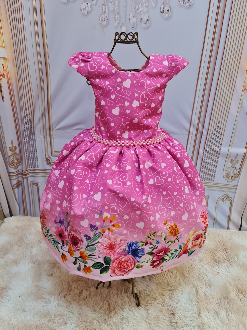 Vestido Floral Coração