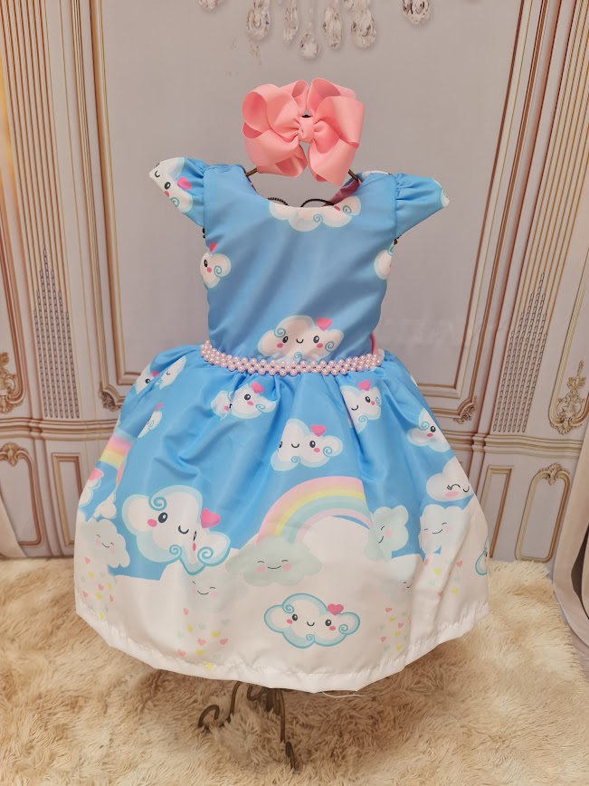 Vestido Chuva de Bençãos Azul