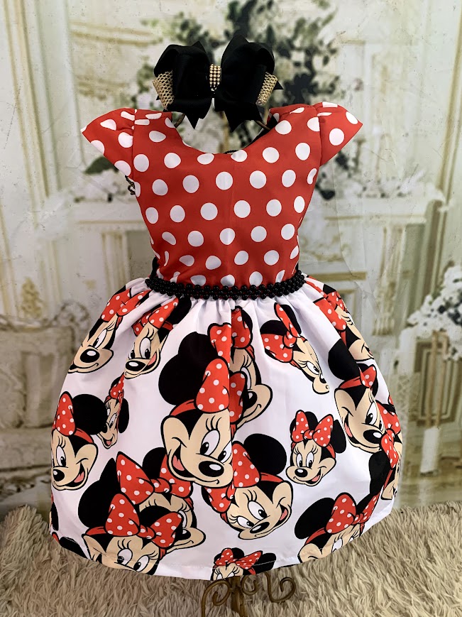 Vestido Cabeça Minnie
