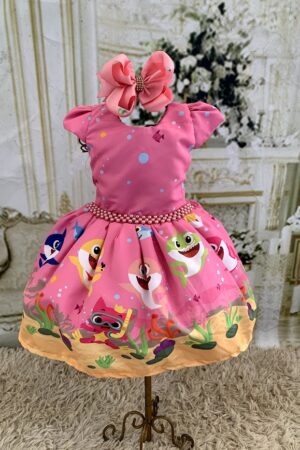 Vestido Baby Shark Rosa
