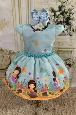 Vestido Fundo do Mar Luxo