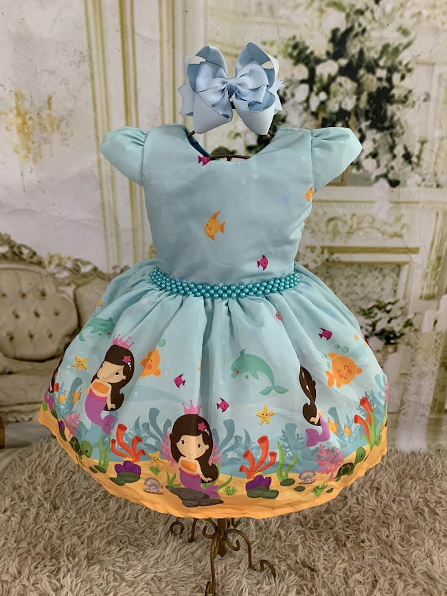 Vestido Fundo do Mar Luxo