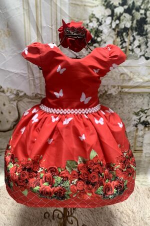 Vestido Rosas Vermelha