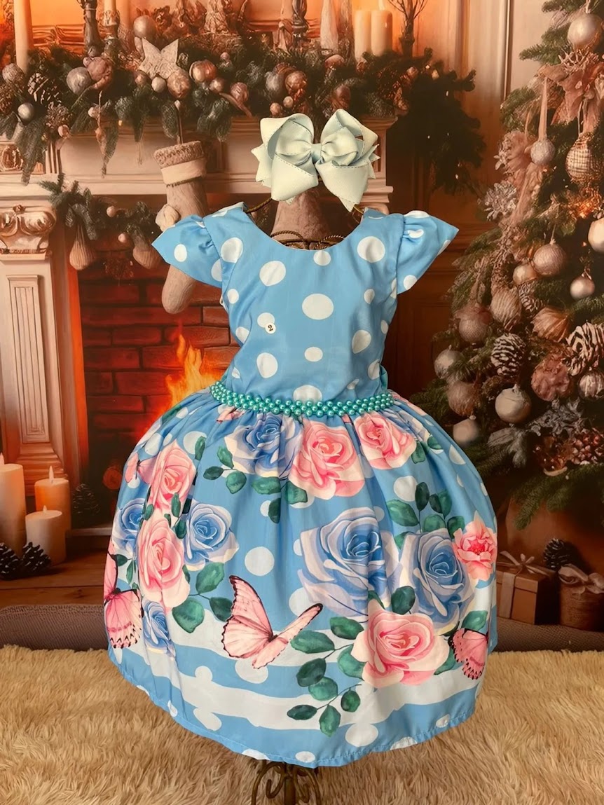 Vestido Poa e Listras