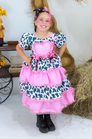 Vestido Explode Coração Vaquinha