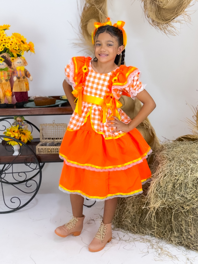 Vestido Girrasol Matuto - Laranja