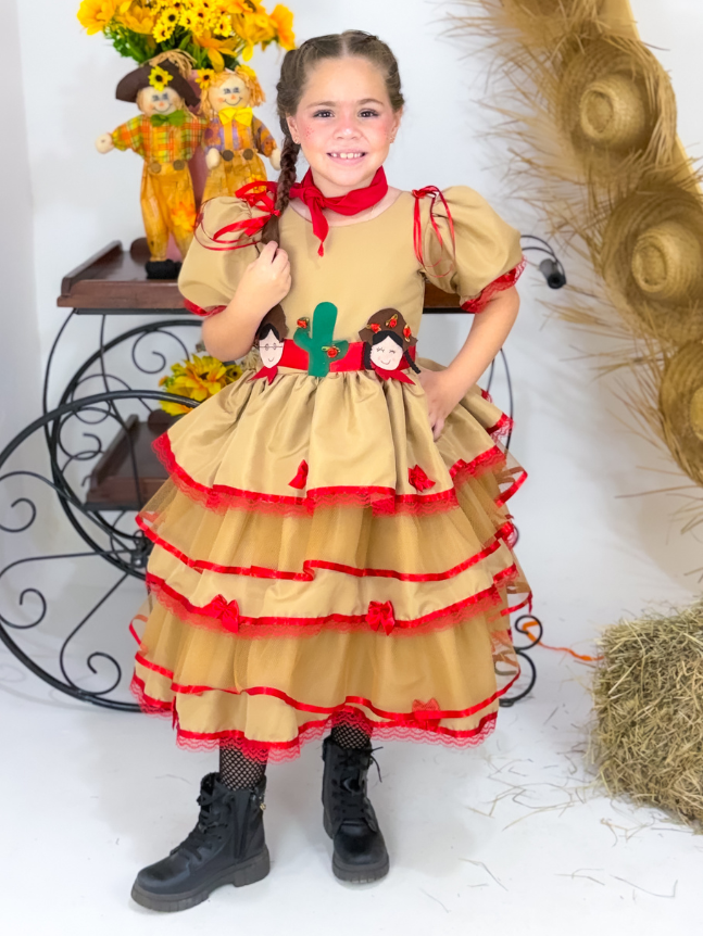 Vestido Maria Bonita Babados