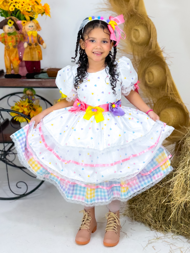 Vestido Noivinha Corações