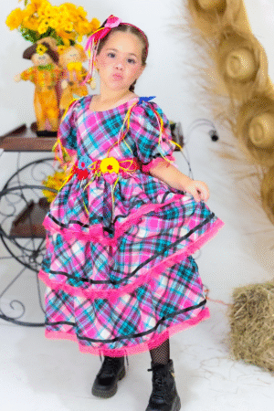 Vestido Pirulito Caipira - Pink