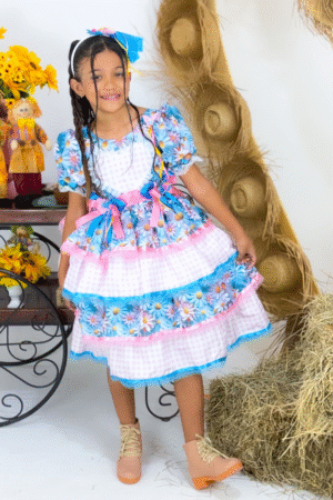 Vestido Explode Coração Floral Rosa