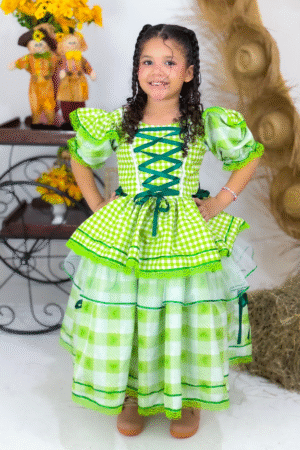 Vestido Trançadinho Caipira - Verde