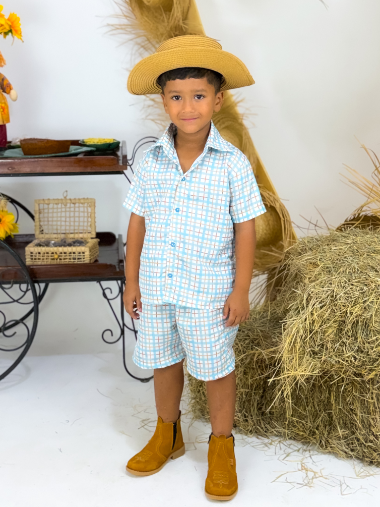 Conjunto Caipirinho - Azul Bebe