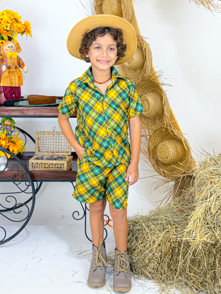 Conjunto Caipirinho - Verde e Amarelo