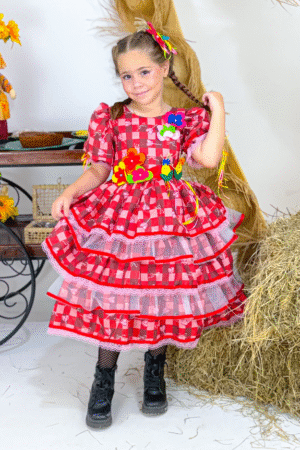 Vestido Flor de Milho - Pirulito Junino