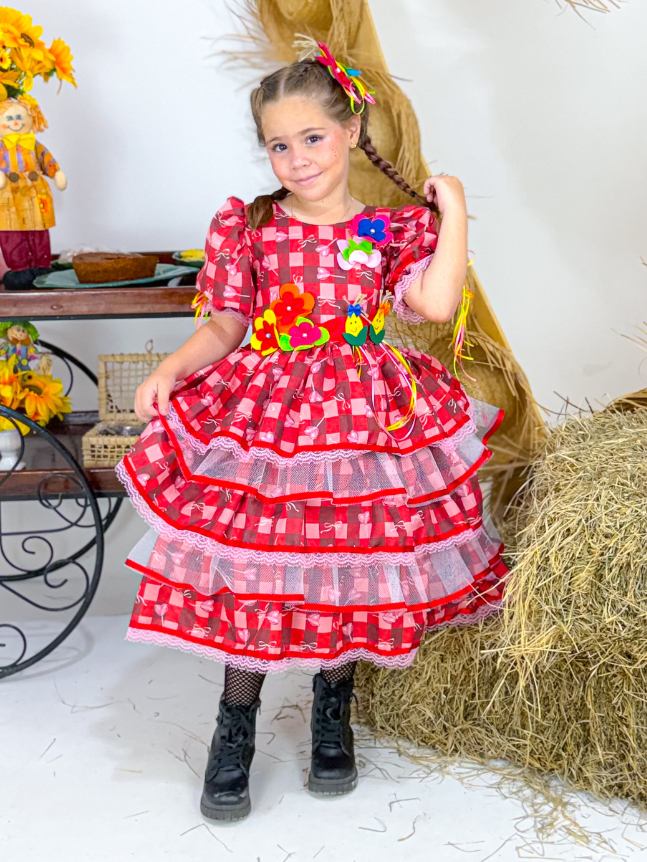 Vestido Flor de Milho - Pirulito Junino