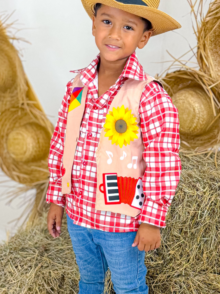 Colete - Sanfona Girassol Bege