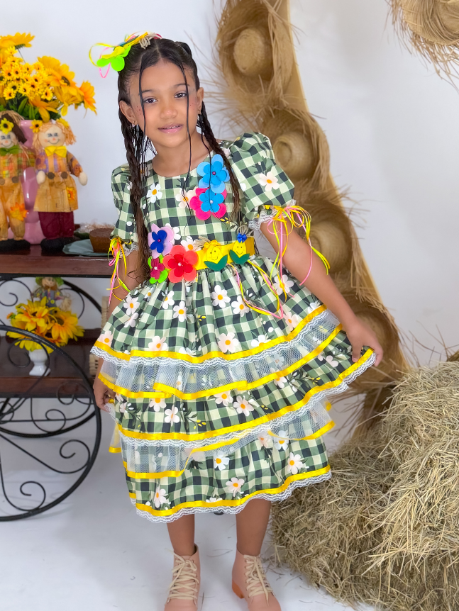 Vestido Flor de Milho - Jardim Junino