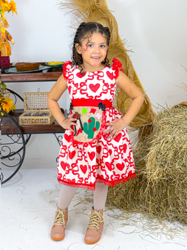 Matutinha Avental Maria Bonita Vermelho