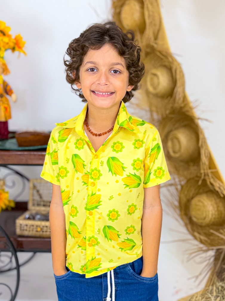 Blusa Manga Curta Milho