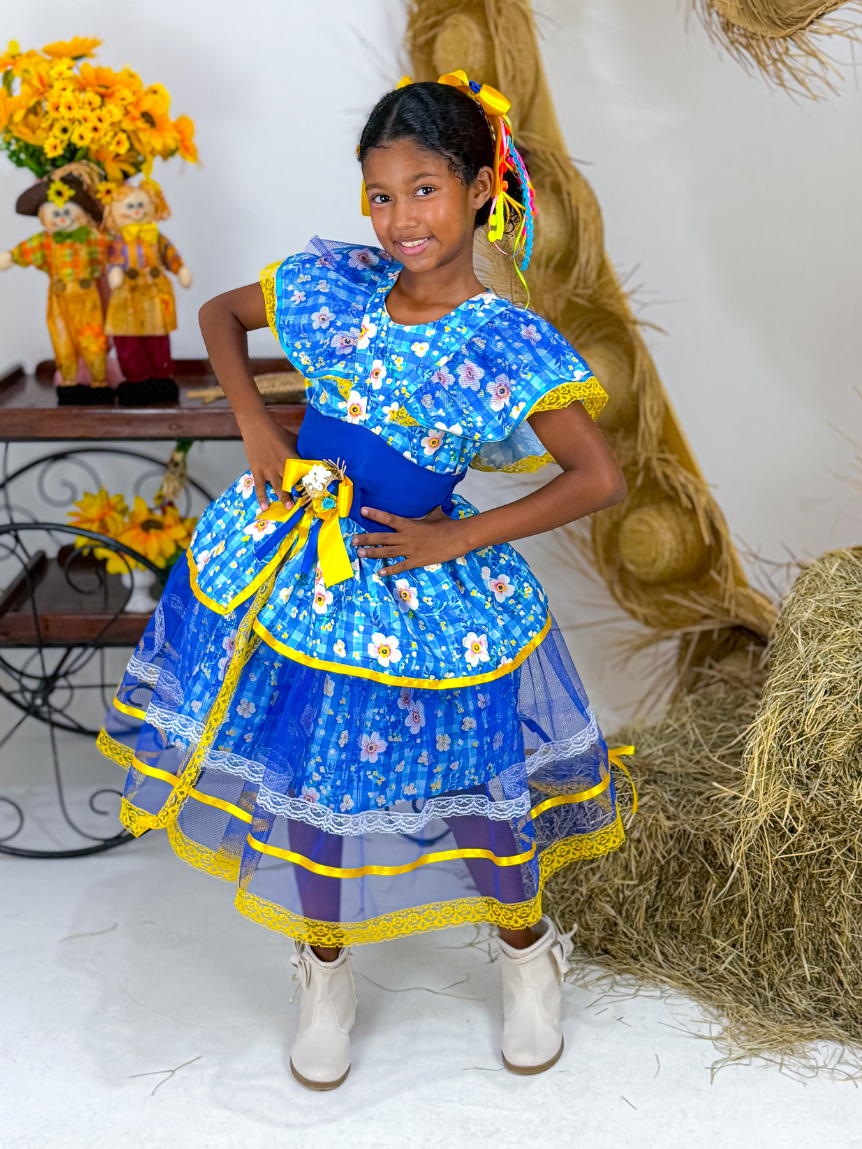 Vestido ViraFesta - Azul