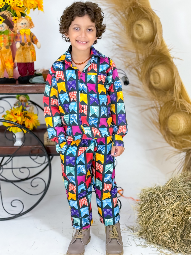 Conjunto Moço Bonito - Bandeirolas