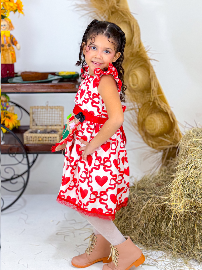 Matutinha Avental Maria Bonita Vermelho - Imagem 3