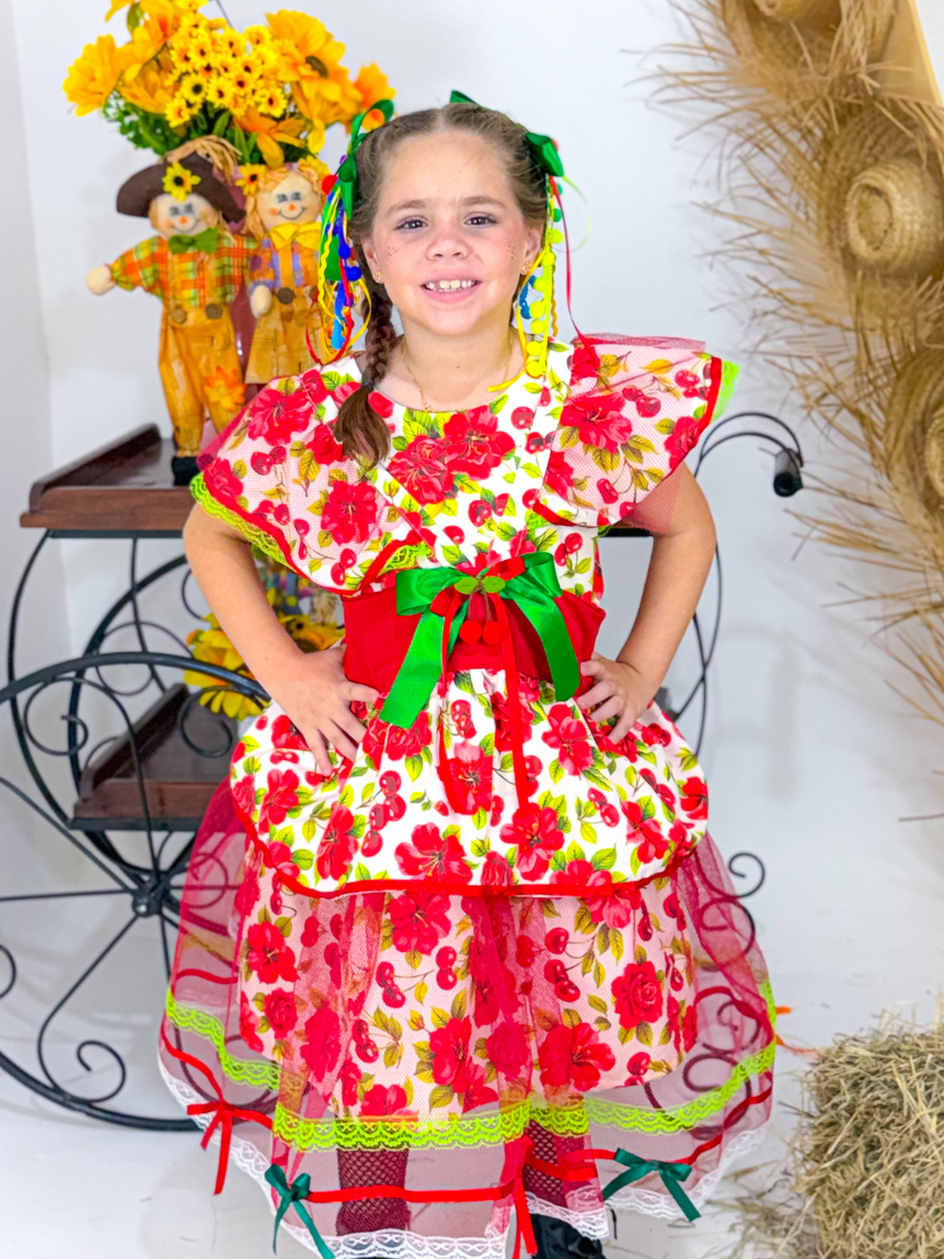 Vestido ViraFesta - Vermelho Cereja